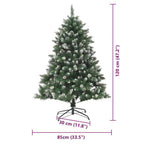 Árbol de Navidad artificial Verde 120 cm PVC, Plástico y Acero