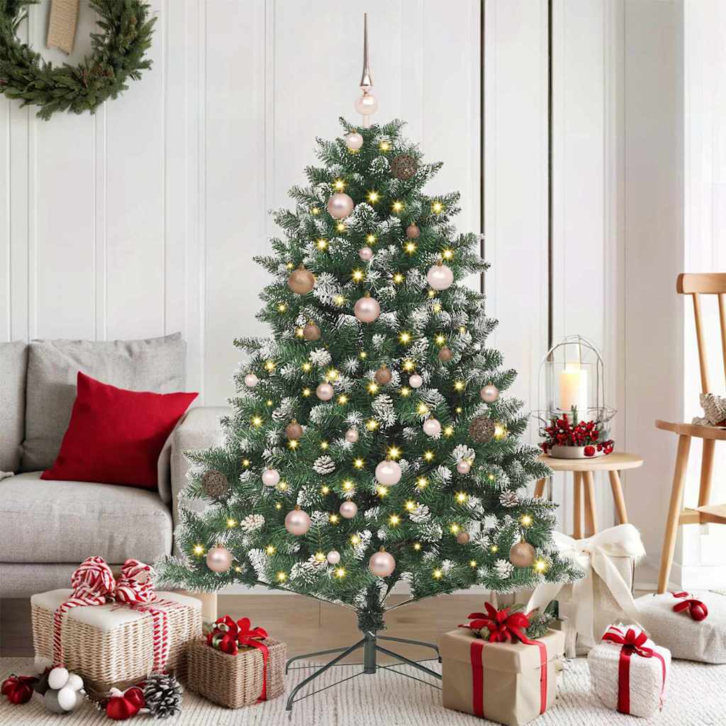 Árbol de Navidad artificial Verde 150 cm PVC, Plástico y Acero