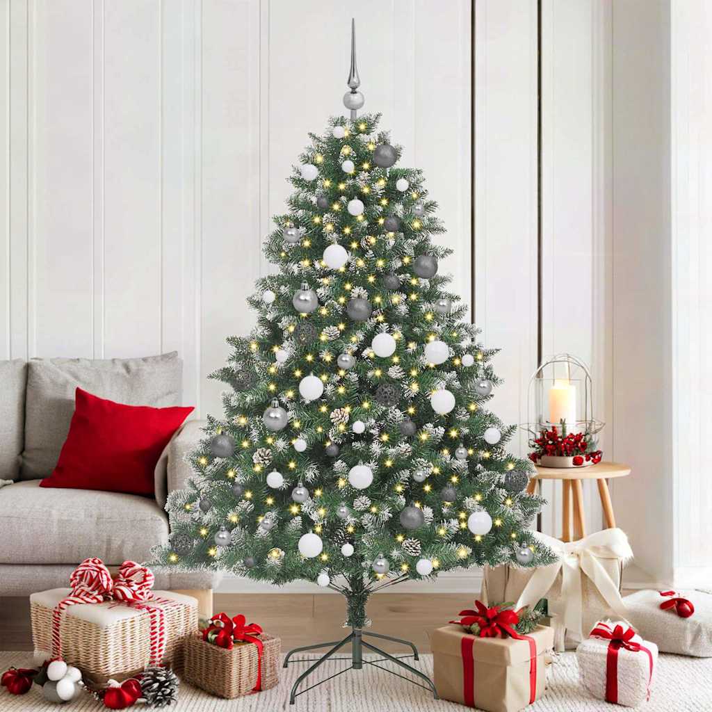 Árbol de Navidad artificial Verde 180 cm PVC, Plástico y Acero