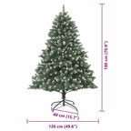 Árbol de Navidad artificial Verde 180 cm PVC, Plástico y Acero