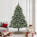 Árbol de Navidad artificial Verde 210 cm PVC, Plástico y Acero