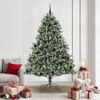 Árbol de Navidad artificial Verde 210 cm PVC, Plástico y Acero
