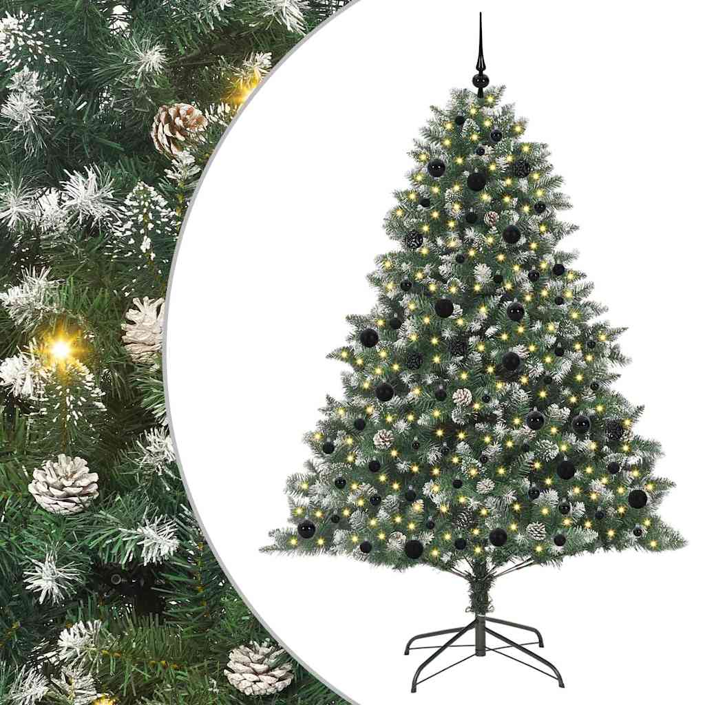 Árbol de Navidad artificial Verde 210 cm PVC, Plástico y Acero
