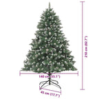 Árbol de Navidad artificial Verde 210 cm PVC, Plástico y Acero