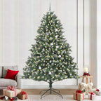 Árbol de Navidad artificial Verde 240 cm PVC, Plástico y Acero