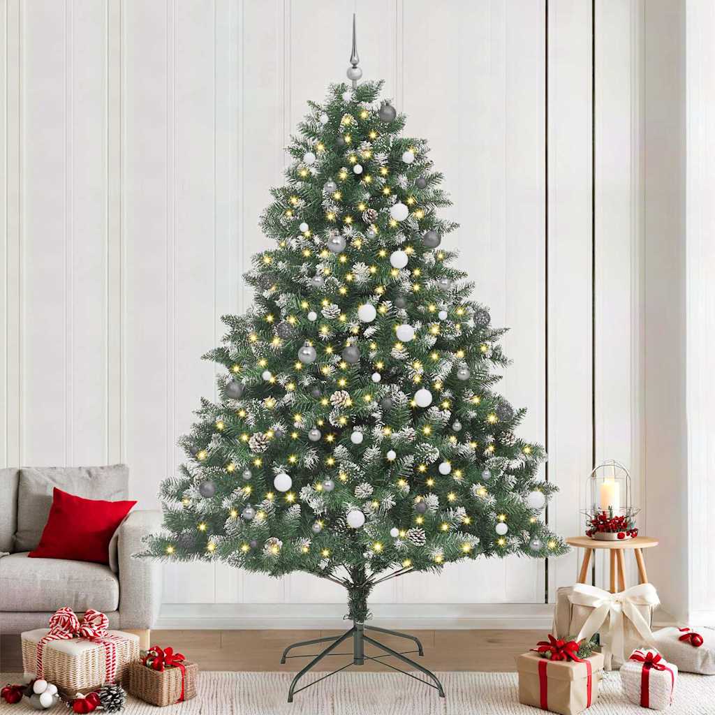 Árbol de Navidad artificial Verde 240 cm PVC, Plástico y Acero