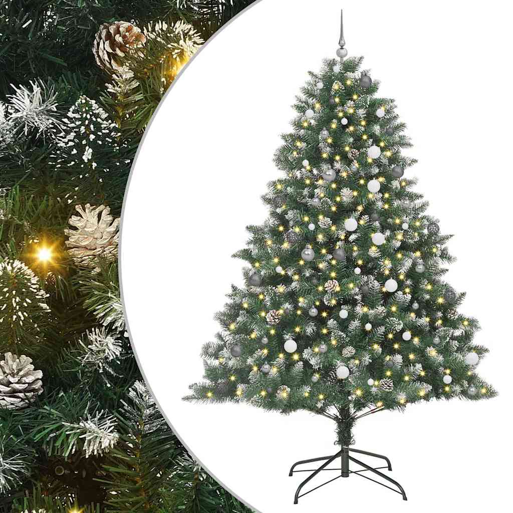 Árbol de Navidad artificial Verde 240 cm PVC, Plástico y Acero