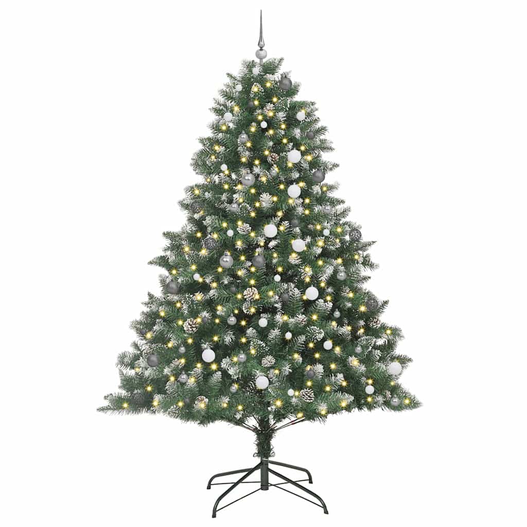 Árbol de Navidad artificial Verde 240 cm PVC, Plástico y Acero