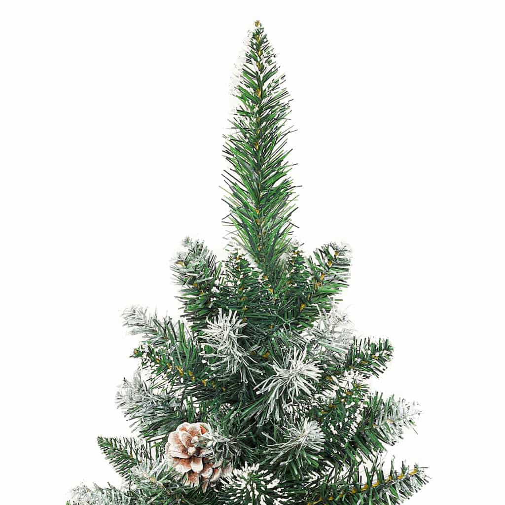 Árbol Navideño Artificial Delgado con 150 LED Verde y 120 cm