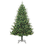 Árbol de Navidad artificial pre-iluminado Verde 180 cm PVC y PE