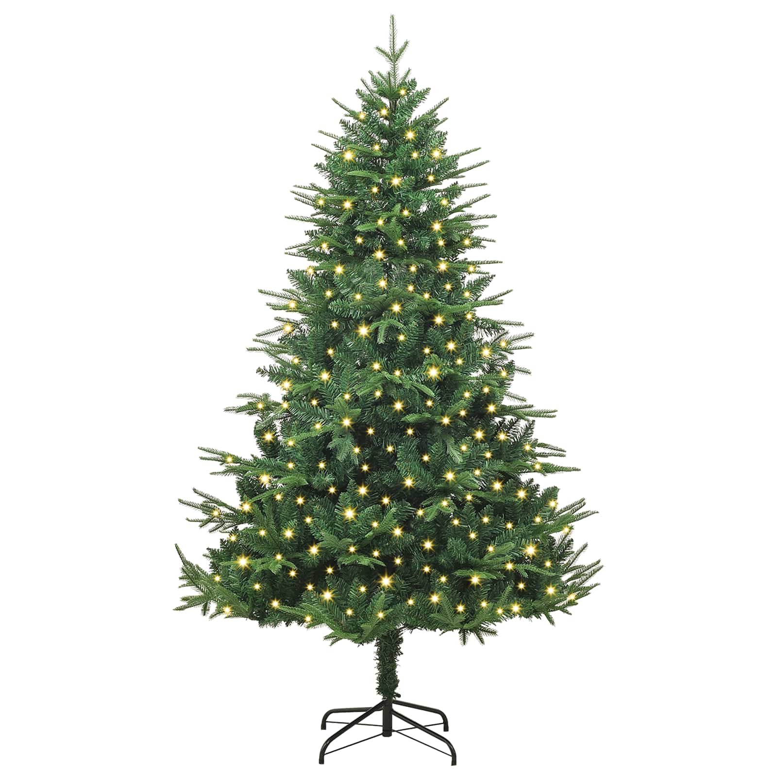 Árbol de Navidad artificial pre-iluminado Verde 180 cm PVC y PE