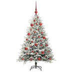 Árbol de Navidad Artificial Pre-iluminado con Juego de Bolas