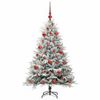 Árbol de Navidad Artificial Pre-iluminado con Juego de Bolas