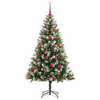 Árbol de Navidad Artificial Plegable con Nieve Esponjosa 150 cm