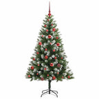 Árbol de Navidad Artificial Plegable con Nieve Esponjosa 150 cm