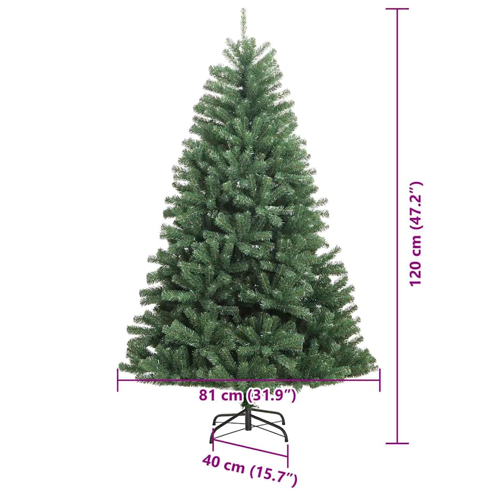 Árbol de Navidad artificial con ramas articuladas Verde 120 cm