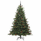 Árbol de Navidad artificial Verde 210 cm PVC, Metal y Plástico