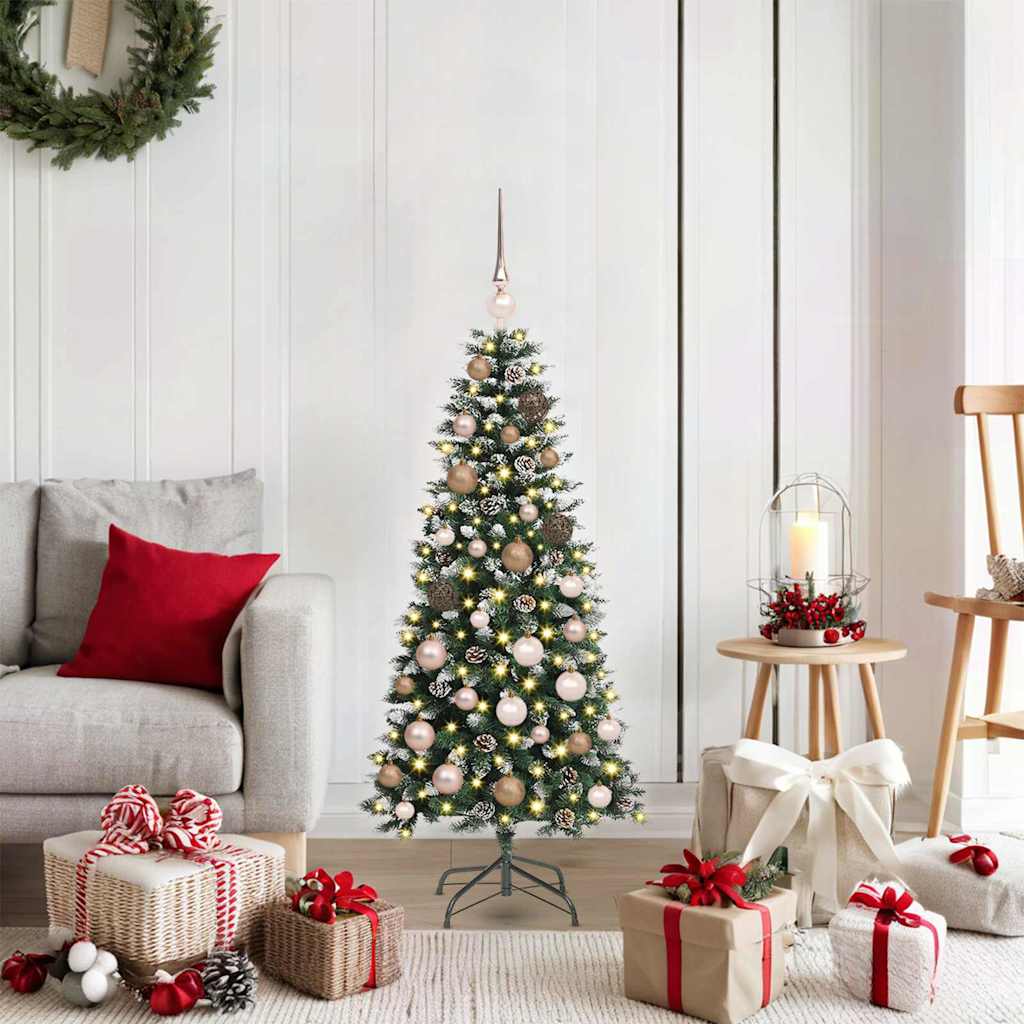 Árbol de Navidad artificial Verde 120 cm PVC, Plástico y Acero