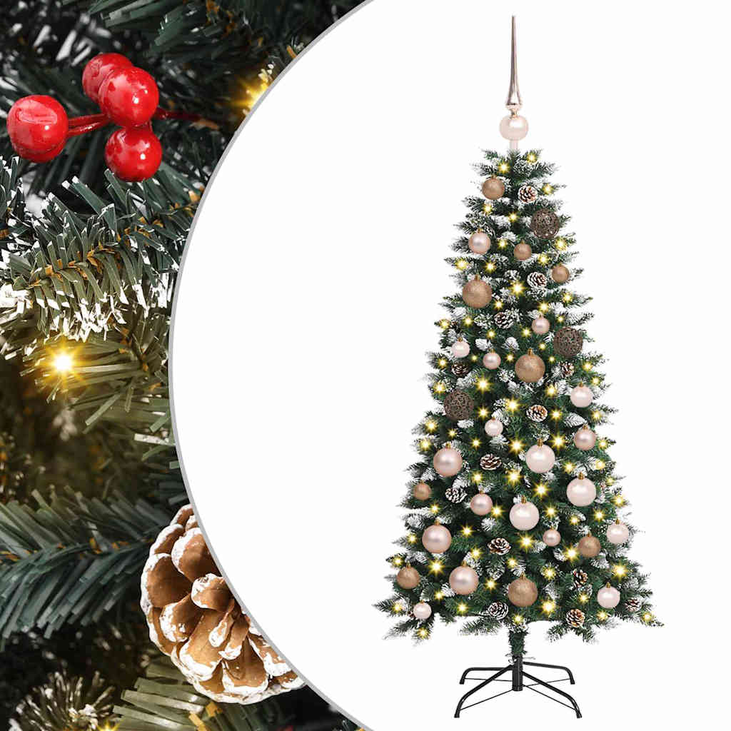 Árbol de Navidad artificial Verde 120 cm PVC, Plástico y Acero