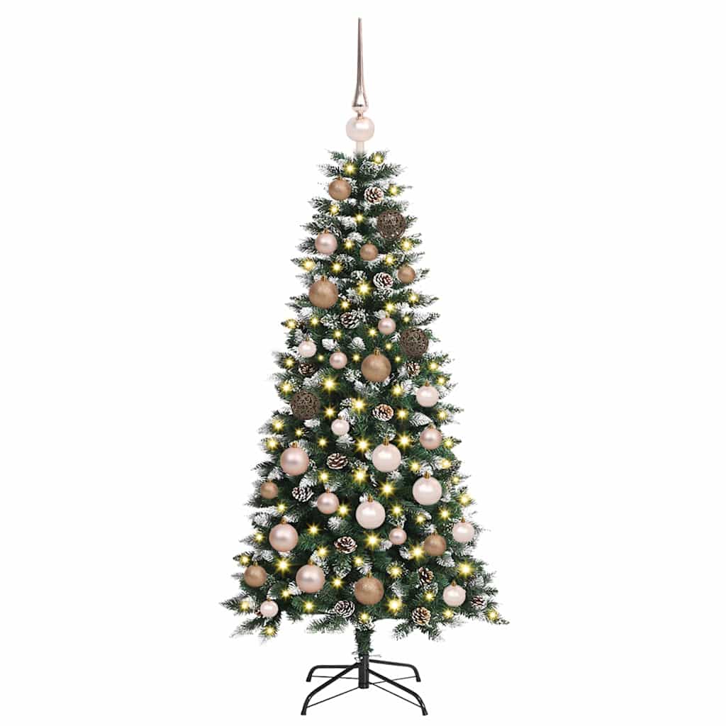 Árbol de Navidad artificial Verde 120 cm PVC, Plástico y Acero