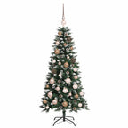 Árbol de Navidad artificial Verde 120 cm PVC, Plástico y Acero