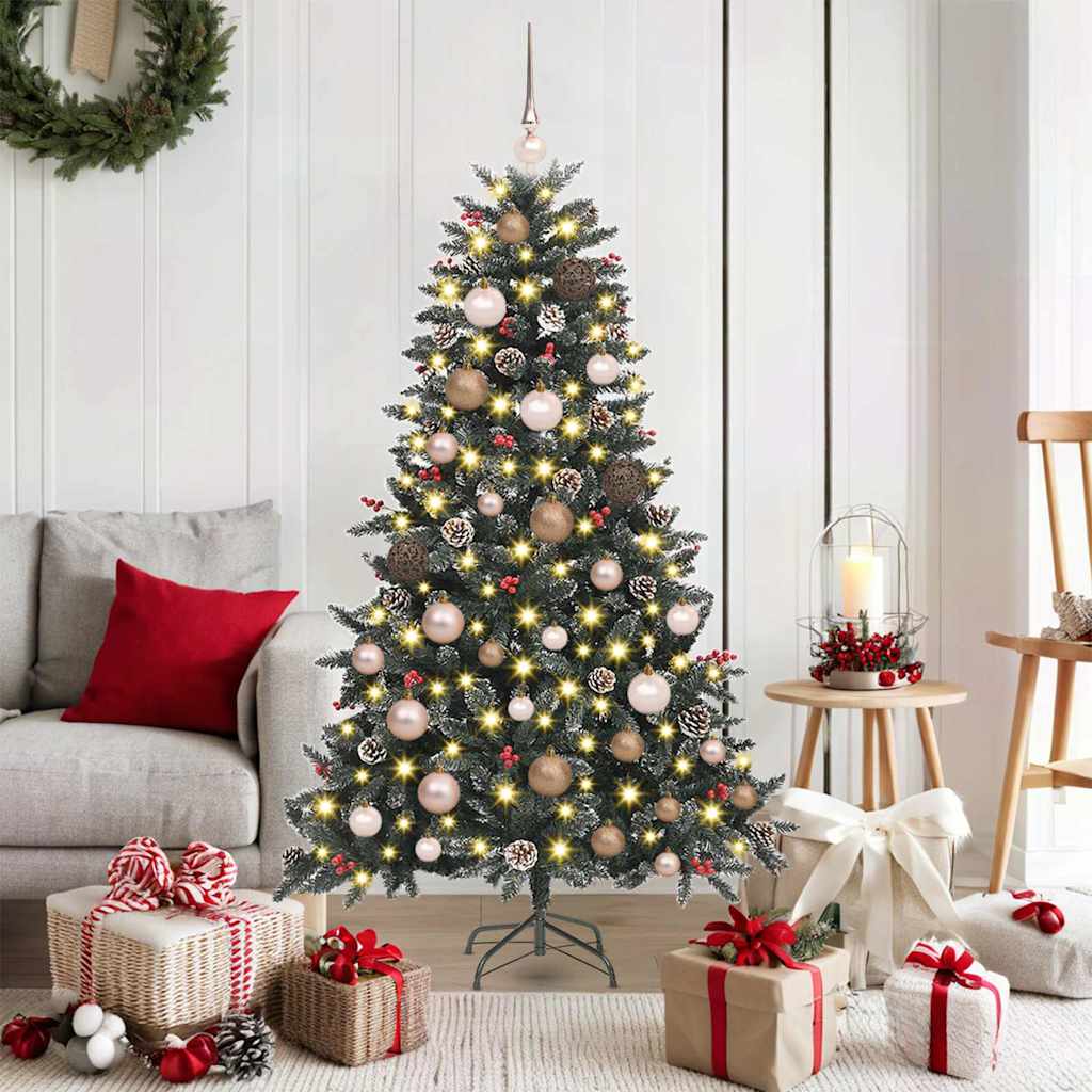 Árbol de Navidad artificial Verde 150 cm PVC, Plástico y Acero