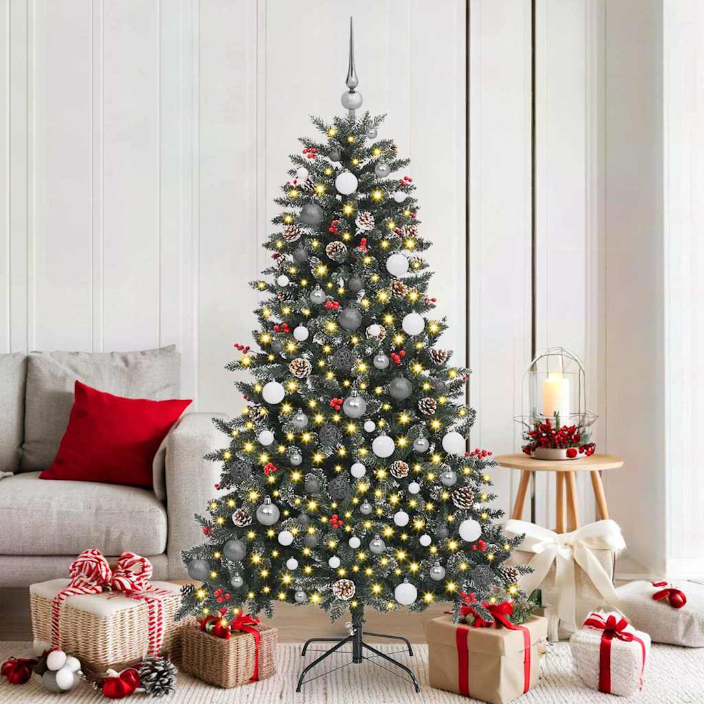 Árbol de Navidad artificial Verde 180 cm PVC, Plástico y Acero