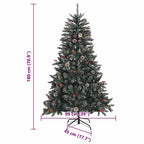 Árbol de Navidad artificial Verde 180 cm PVC, Plástico y Acero