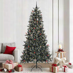 Árbol de Navidad artificial Verde 240 cm PVC, Plástico y Acero