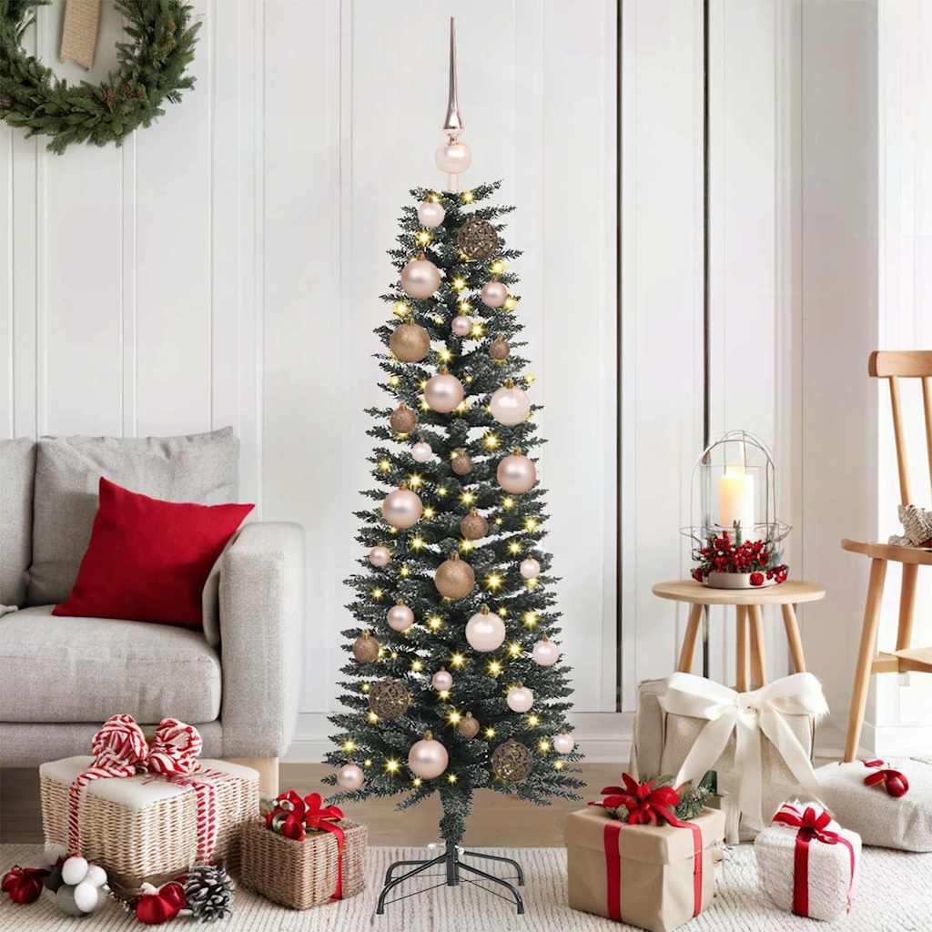 Árbol de Navidad artificial Verde 120 cm PVC, Plástico y Acero