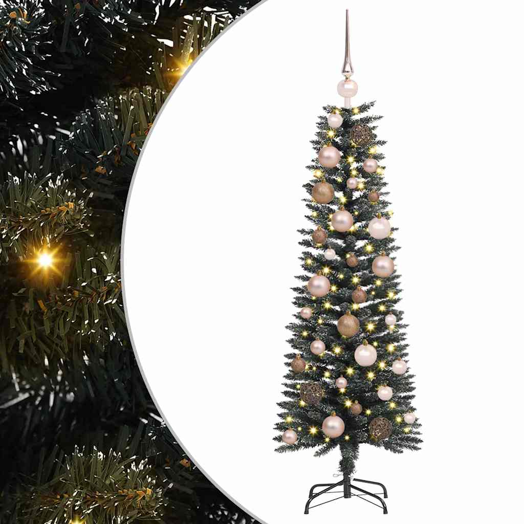 Árbol de Navidad artificial Verde 120 cm PVC, Plástico y Acero