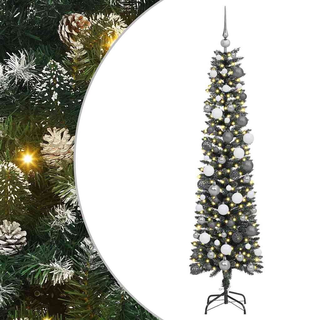 Árbol de Navidad artificial Verde 180 cm PVC, Plástico y Acero