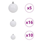 Árbol de Navidad artificial Verde 180 cm PVC, Plástico y Acero