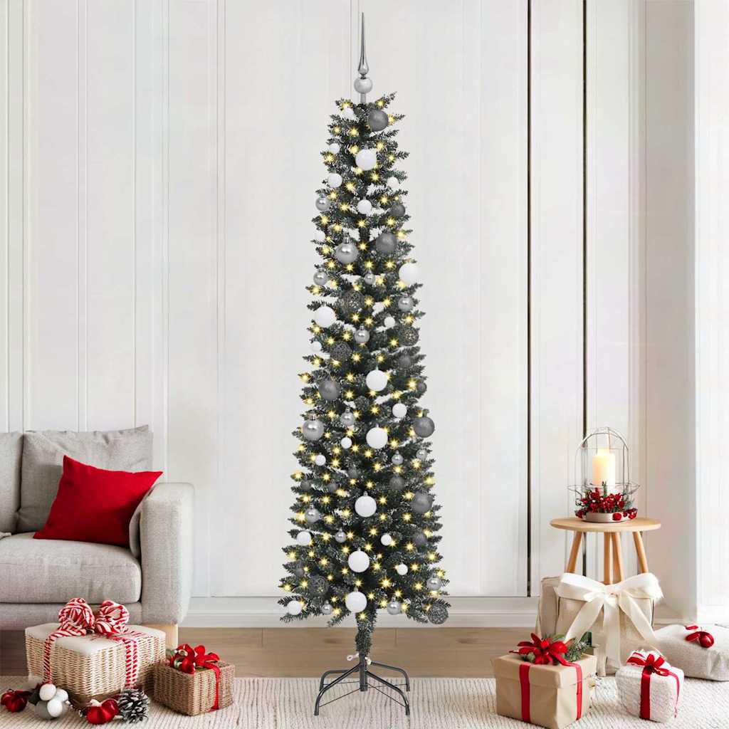 Árbol de Navidad artificial Verde 210 cm PVC, Plástico y Acero