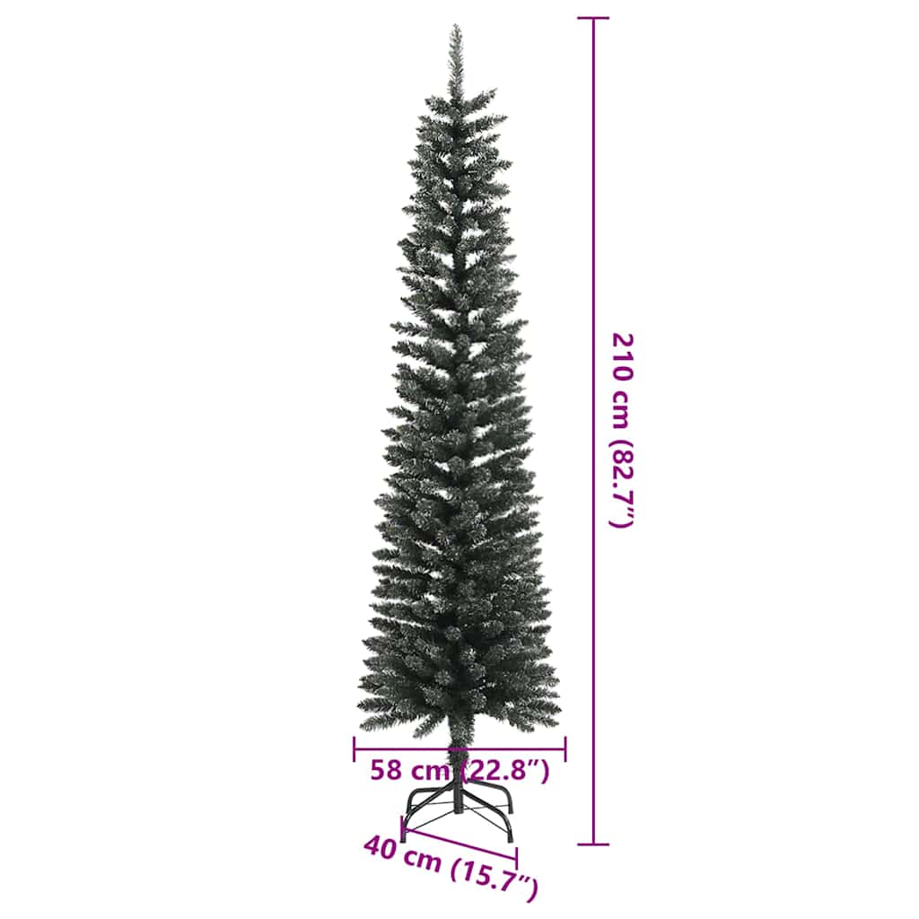 Árbol de Navidad artificial Verde 210 cm PVC, Plástico y Acero