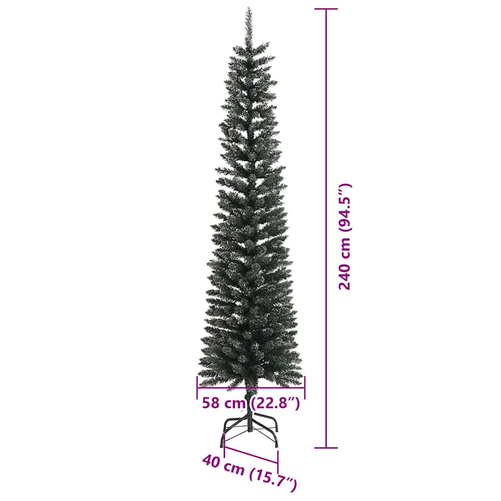 Árbol de Navidad artificial Verde 240 cm PVC, Plástico y Acero