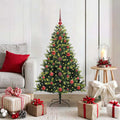 Árbol de Navidad Artificial Articulado 150 LEDs Verde 120 cm