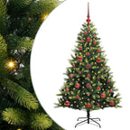 Árbol de Navidad Artificial Articulado 150 LEDs Verde 120 cm