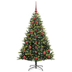 Árbol de Navidad Artificial Articulado 150 LEDs Verde 120 cm