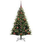 Árbol de Navidad Artificial Articulado 150 LEDs Verde 120 cm