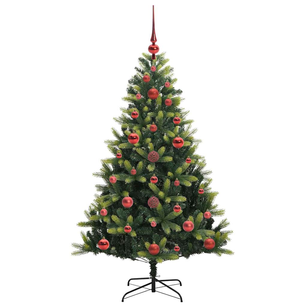 Árbol de Navidad Artificial Articulado 150 LEDs Verde 120 cm