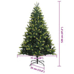 Árbol de Navidad Artificial Articulado 150 LEDs Verde 120 cm