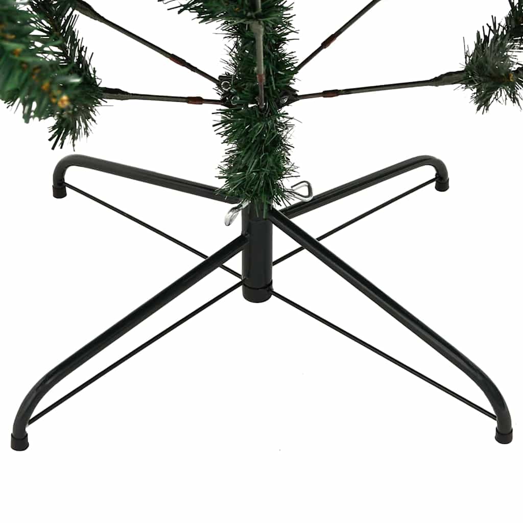 Árbol de Navidad Artificial Plegable 300 LEDs Verde 180 cm