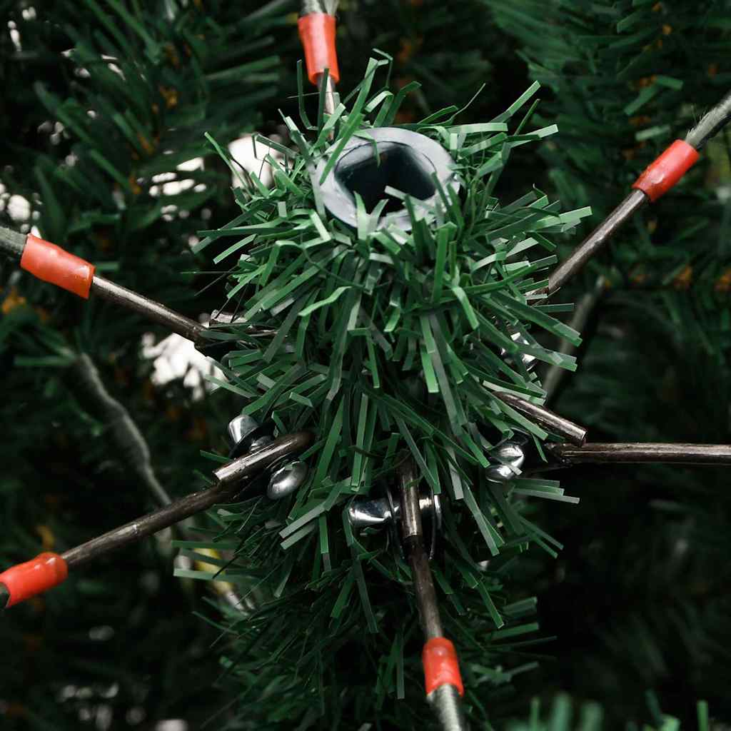 Árbol de Navidad Artificial Plegable 300 LEDs Verde 180 cm