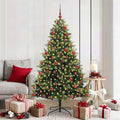 Árbol de Navidad Artificial Plegable 300 LEDs Verde 180 cm