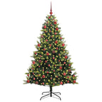Árbol de Navidad Artificial Plegable 300 LEDs Verde 180 cm