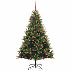 Árbol de Navidad Artificial Plegable 300 LEDs Verde 180 cm