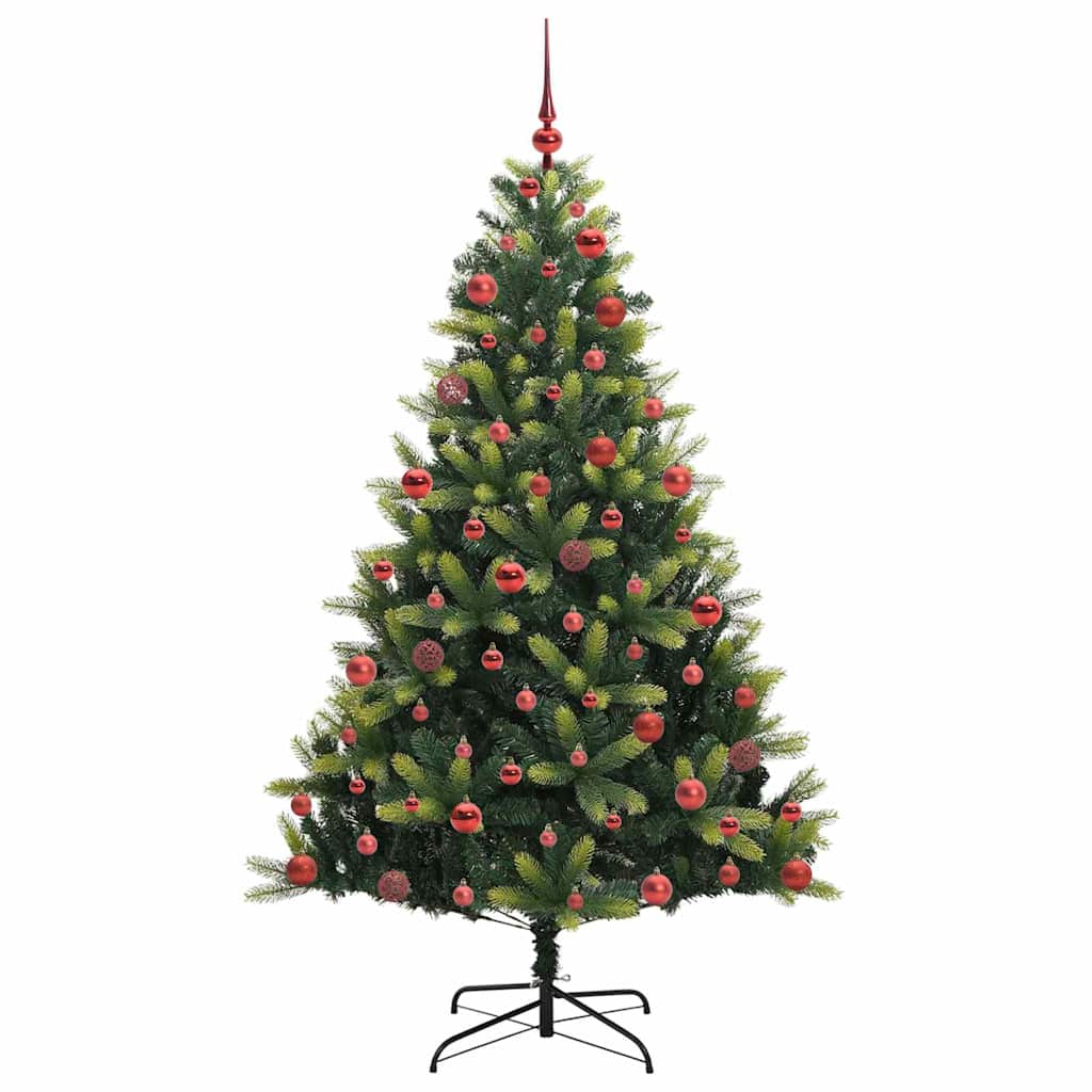 Árbol de Navidad Artificial Plegable 300 LEDs Verde 180 cm