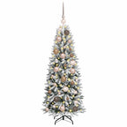 Árbol de Navidad artificial 120 cm PVC y Plástico y Acero y PE
