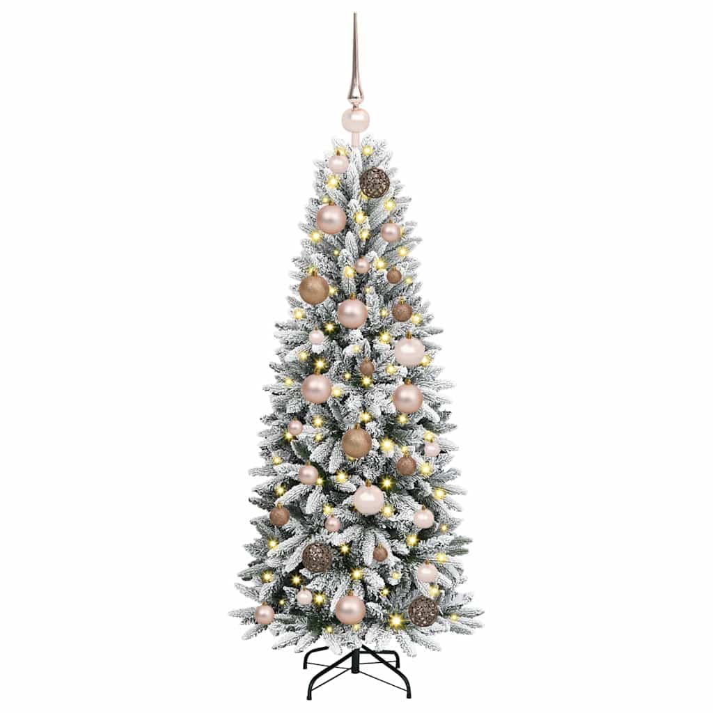 Árbol de Navidad artificial 120 cm PVC y Plástico y Acero y PE